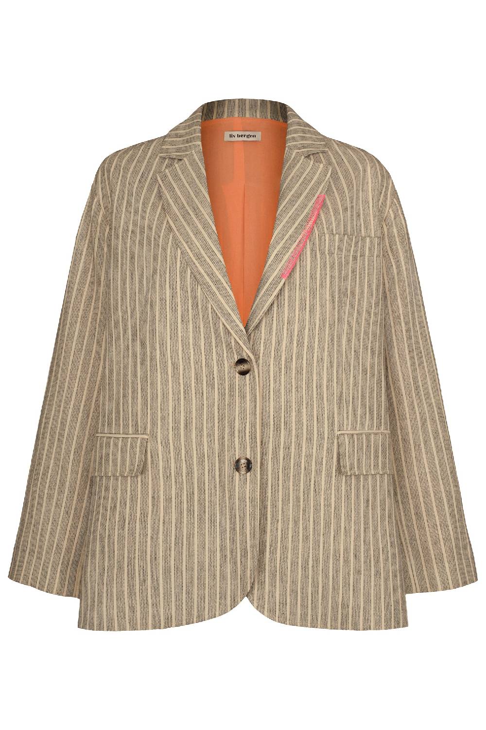 Liv Bergen Oversized Blazer HI in stripe Verkauf