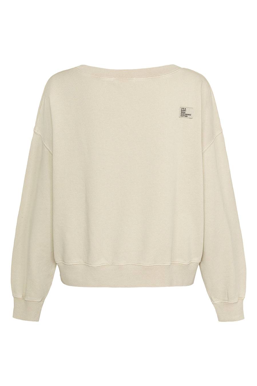 Liv Bergen Sweater square "100% Organic Cotton" in buttercreme Begrenztes Angebot