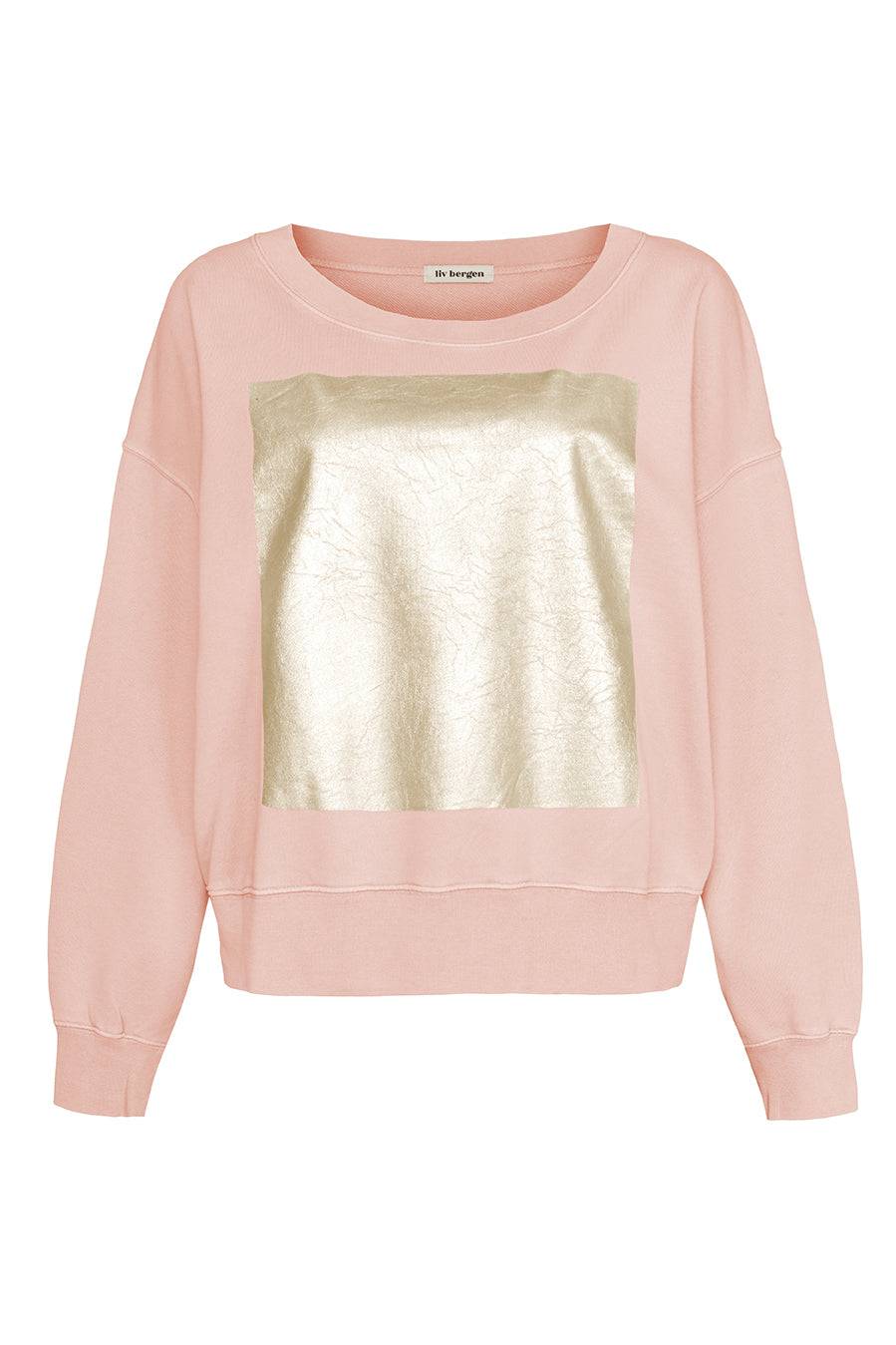 Liv Bergen Sweater square "100% Organic Cotton" in powder Exklusivangebot