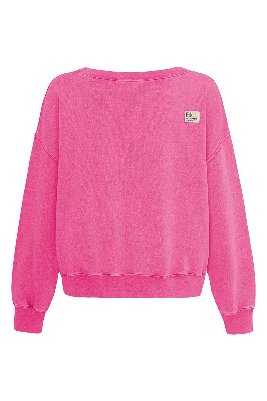 Liv Bergen Sweater square "100% Organic Cotton" in rose Preisnachlass