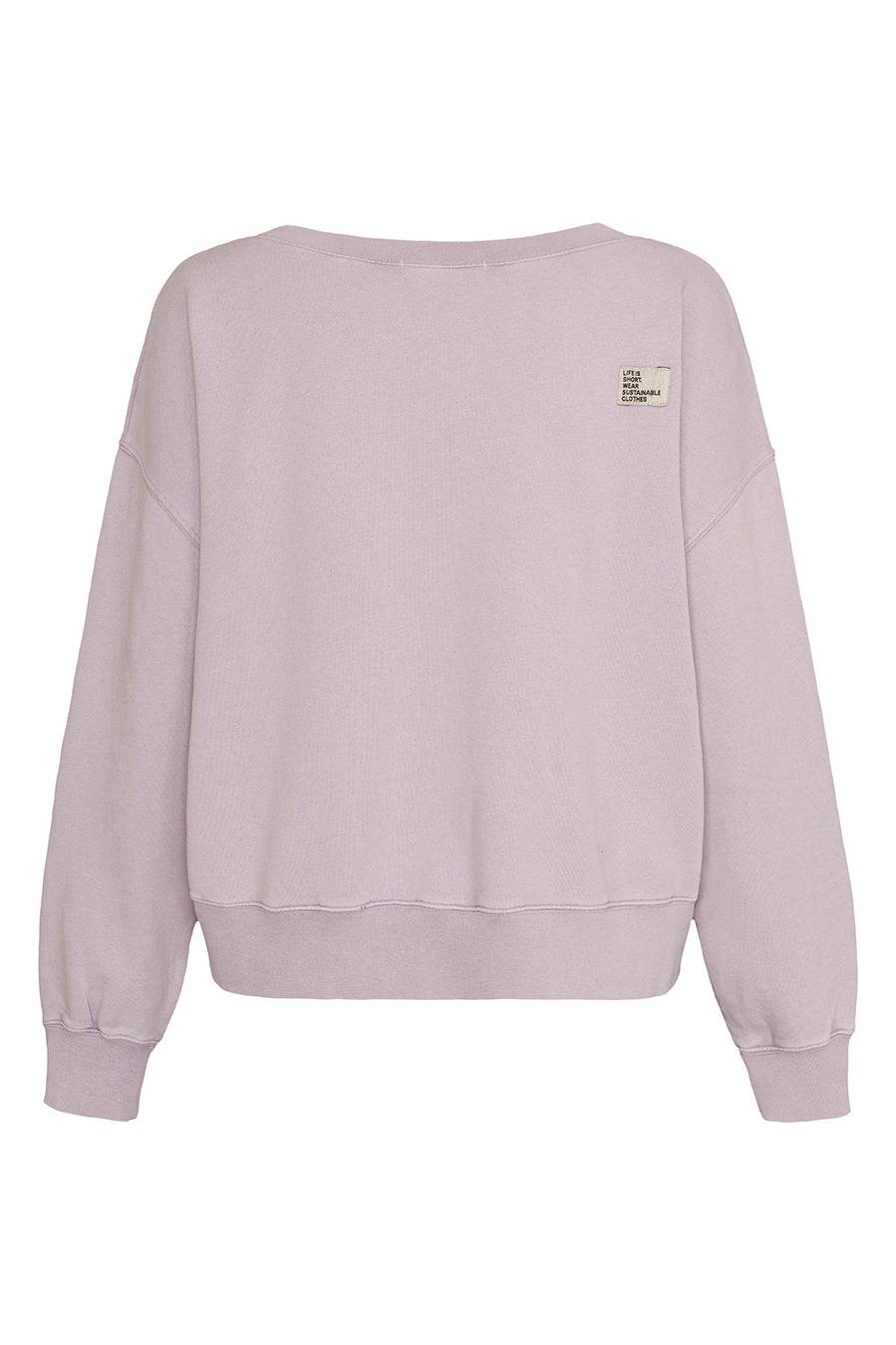 Liv Bergen Sweater square "100% Organic Cotton" in lilac Saisonschlussverkauf
