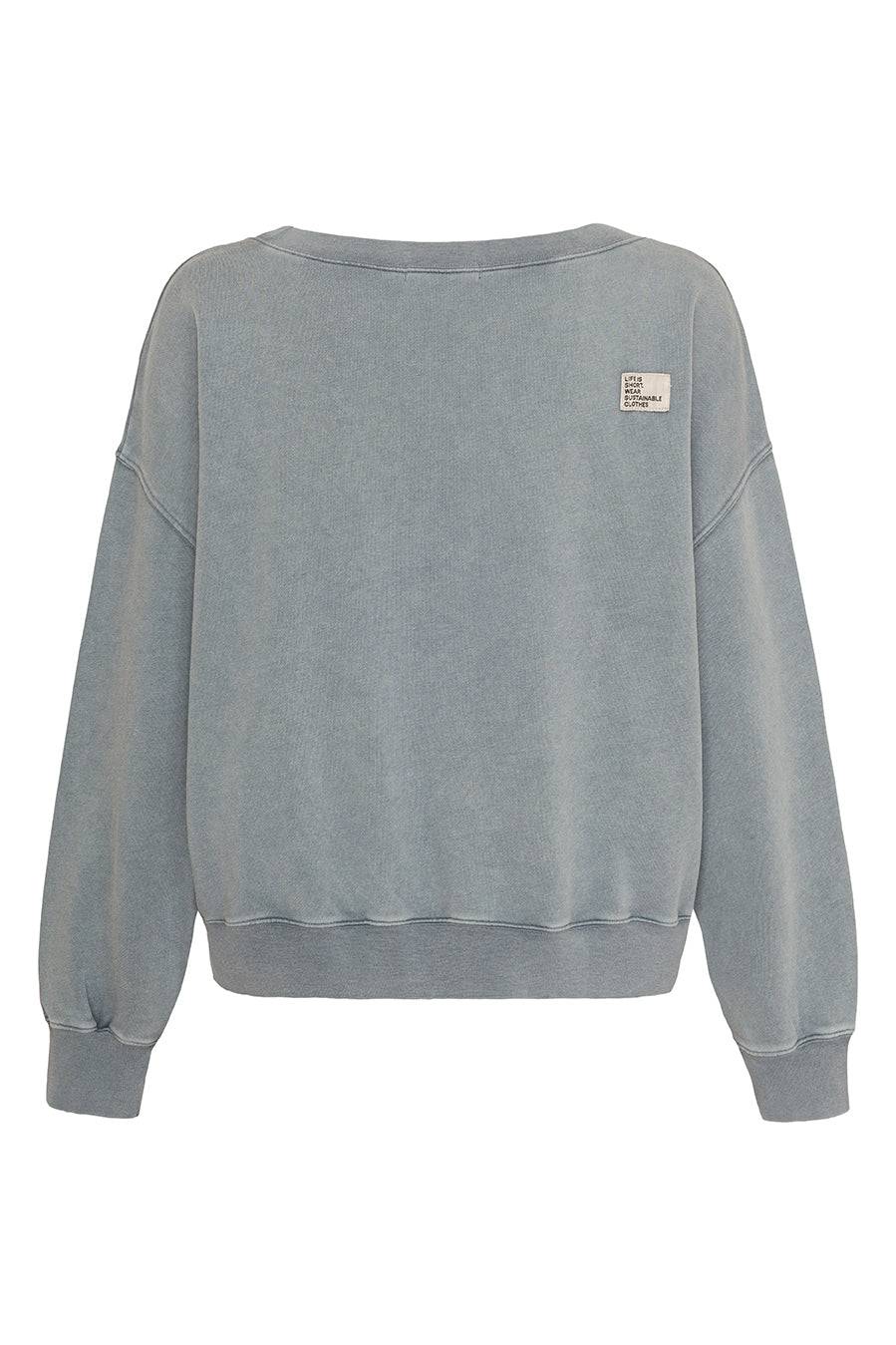 Liv Bergen Sweater square "100% Organic Cotton" in stormy Black Friday