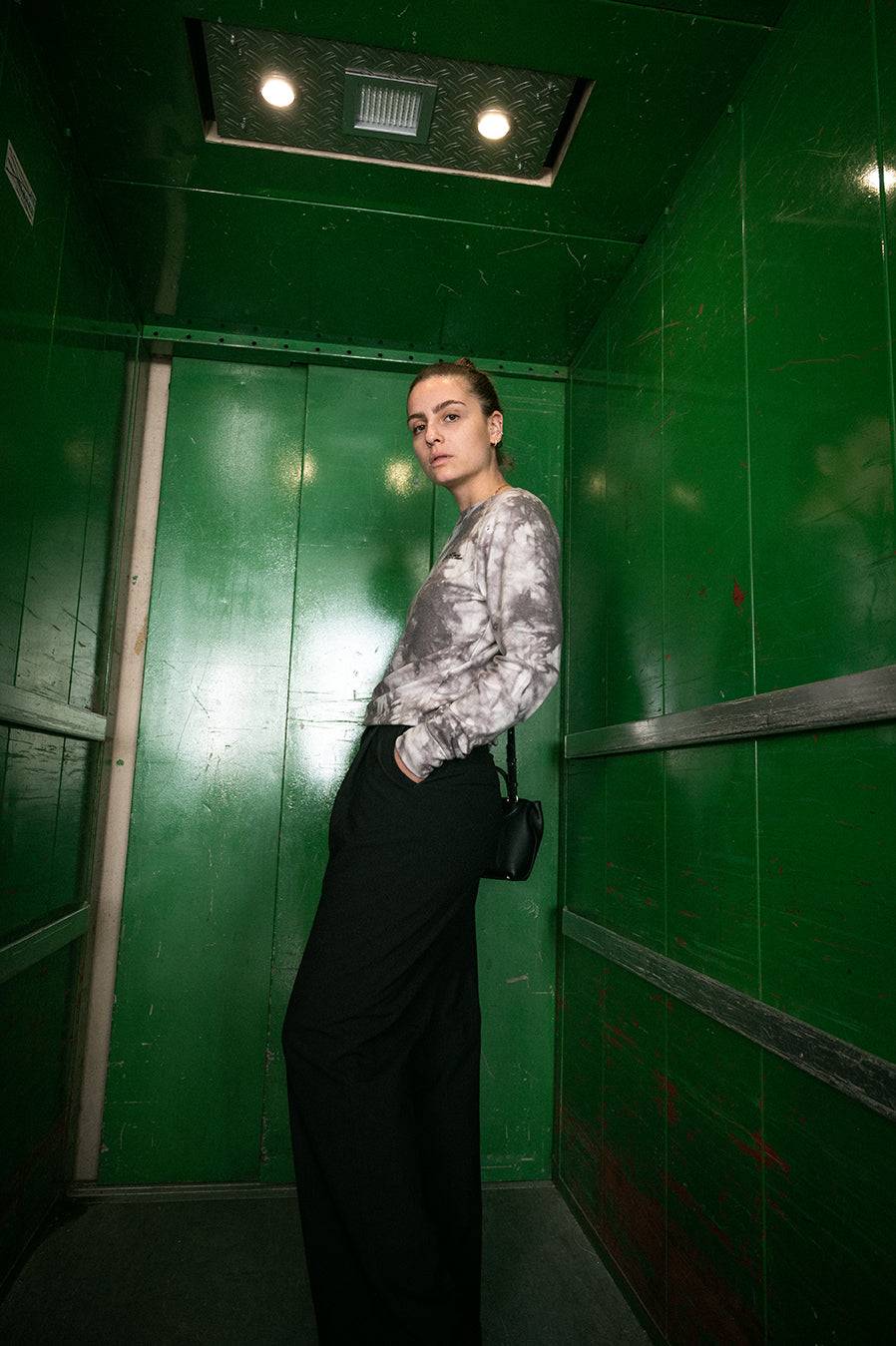 Liv Bergen Sweater in batik charcoal Clearance-Verkauf