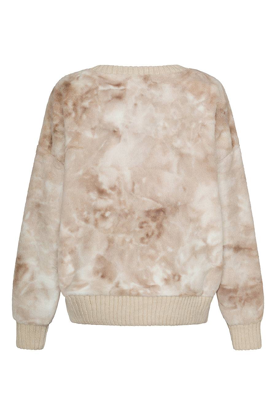 Liv Bergen Sweater Soft in beige batik Bestseller