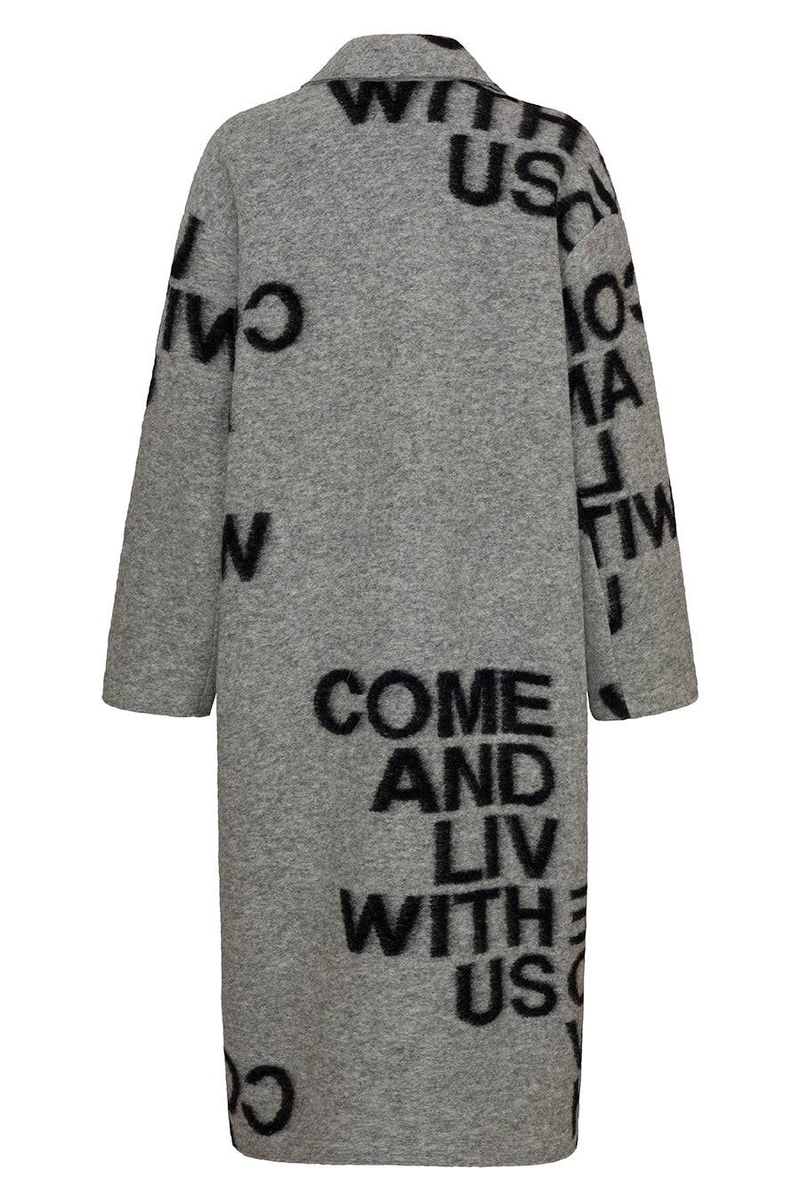 Liv Bergen Mantel Come in black/grey Tiefpreis