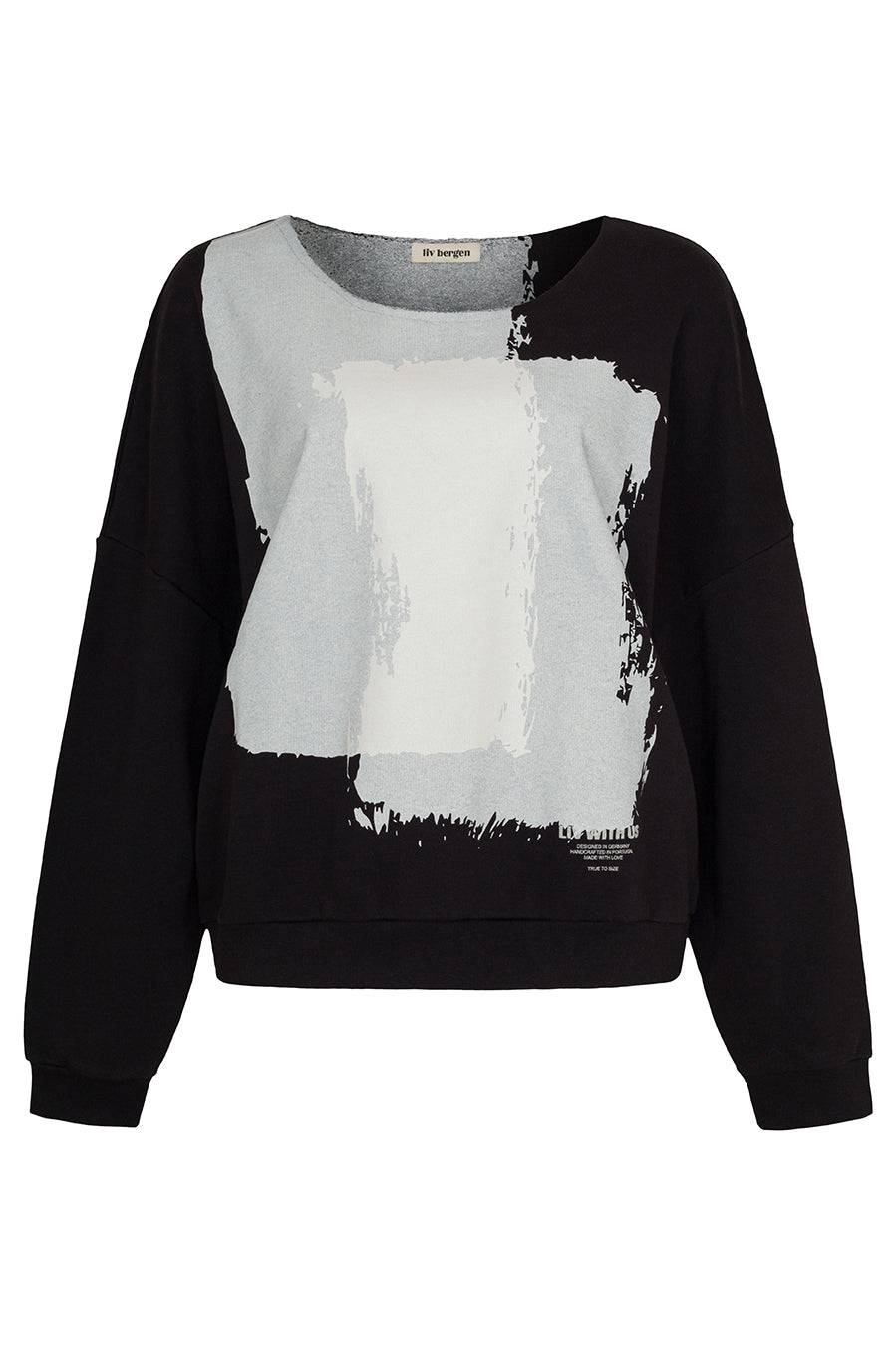 Liv Bergen Sweater Painted in black Letzte 2 Tage