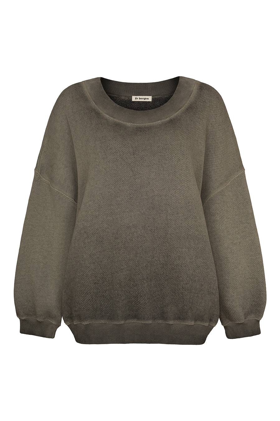 Liv Bergen Oversized Sweater Liv in mocca Super Rabatt