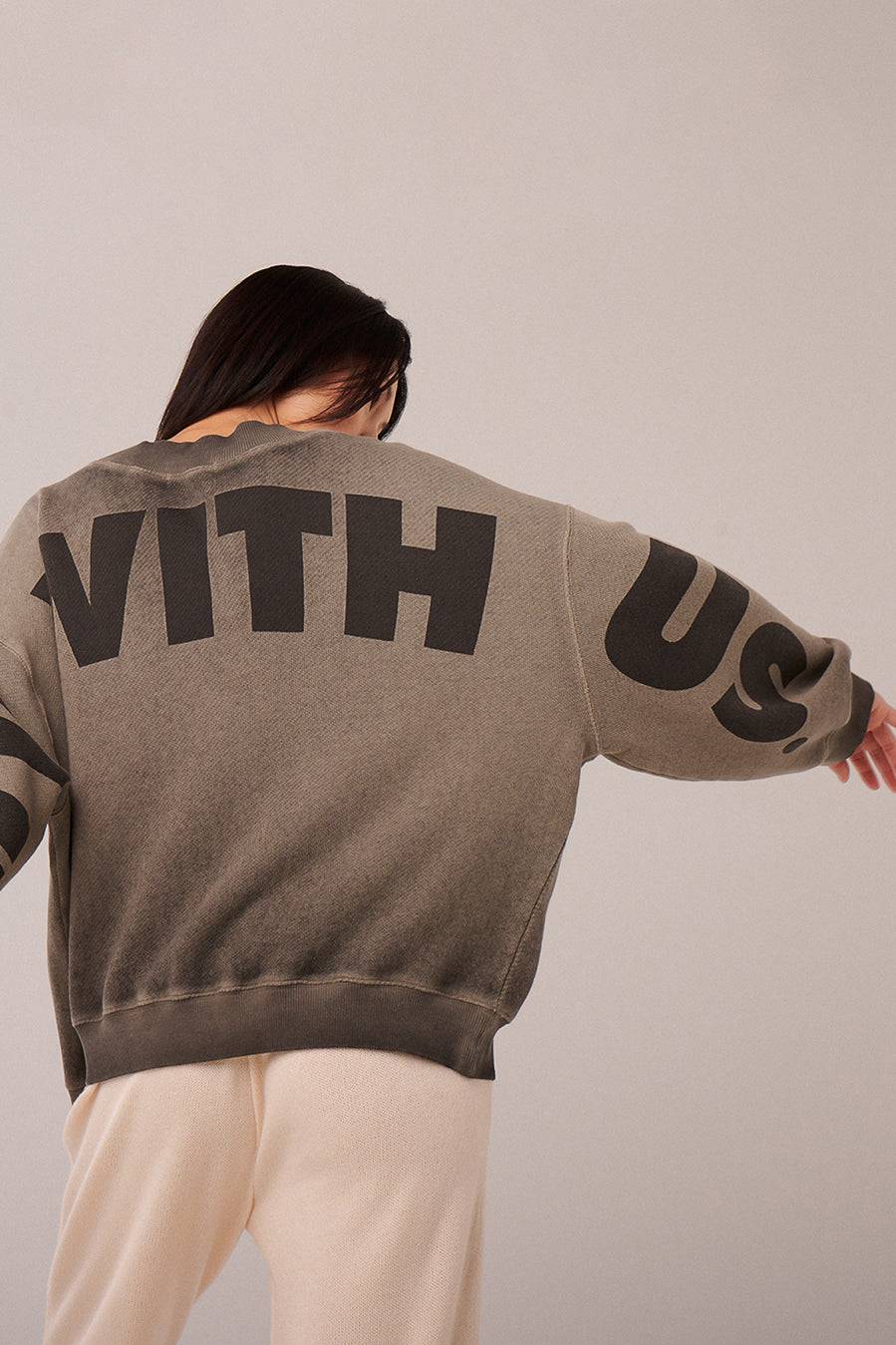Liv Bergen Oversized Sweater Liv in mocca Super Rabatt