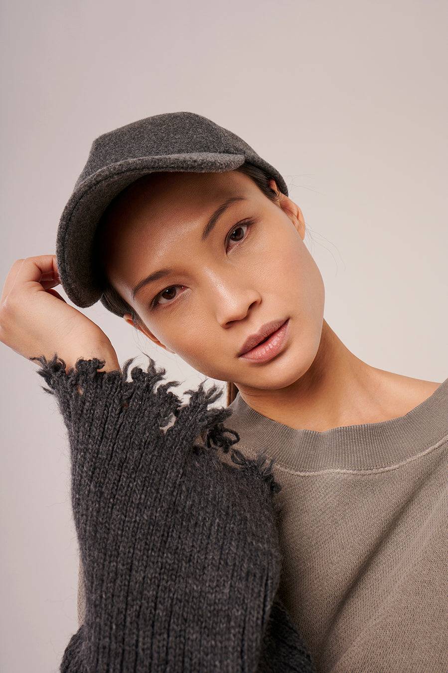 Liv Bergen Sweater Cotton dye in mocca Clearance-Verkauf