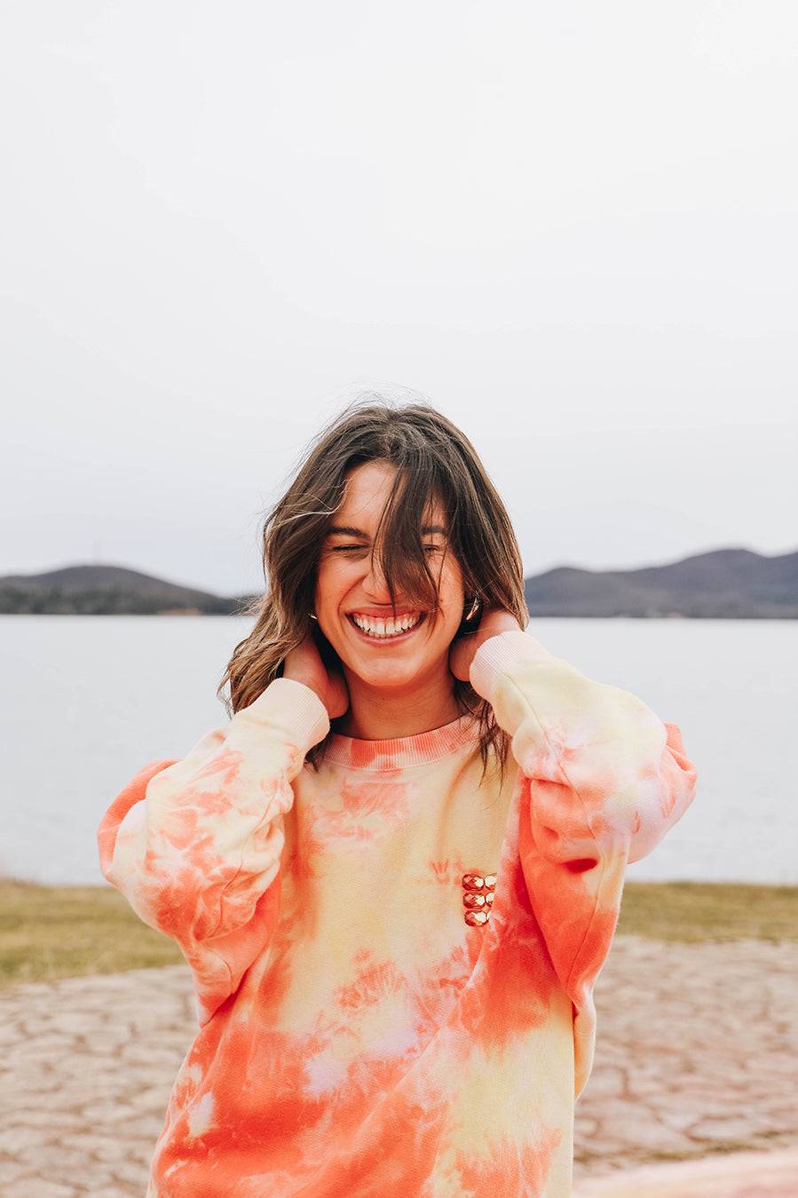 Liv Bergen Sweater Clouds in orange Rabatte dieses Monats