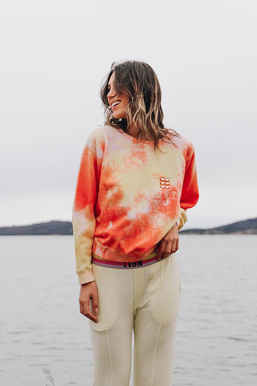 Liv Bergen Sweater Clouds in orange Rabatte dieses Monats