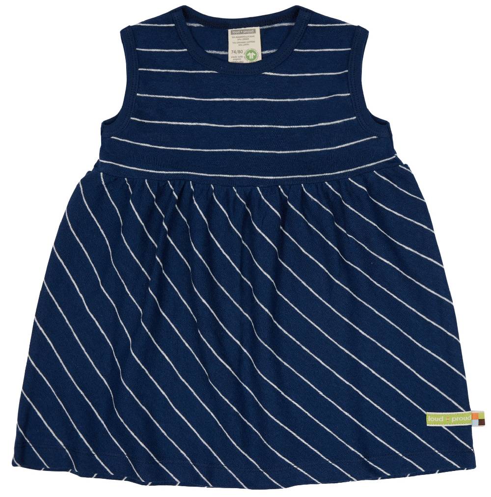Loud Proud Kleid Streifen mit Leinen Günstig kaufen
