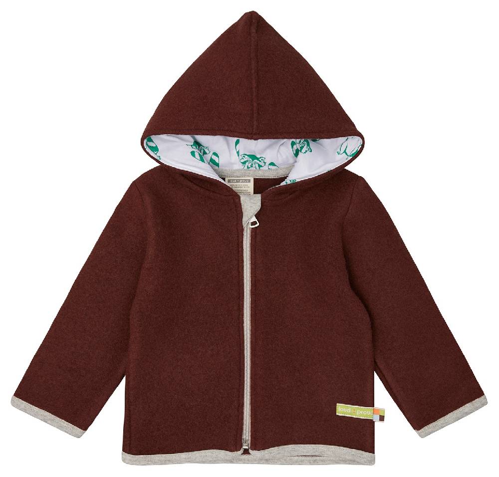 Loud Proud Wollfleece-Jacke mit Kapuze Discount Store für neue Produkte