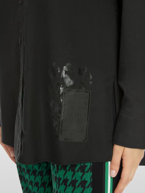 Marc Cain Bedruckte Hemdbluse "Rethink Together" Riesige Rabatte
