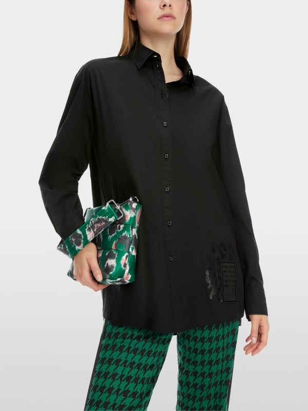 Marc Cain Bedruckte Hemdbluse "Rethink Together" Riesige Rabatte