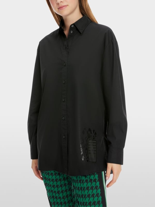 Marc Cain Bedruckte Hemdbluse "Rethink Together" Riesige Rabatte