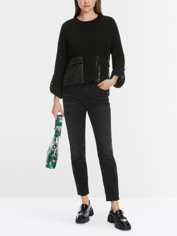 Marc Cain Shiny Patches Sweater Knitted in Germany Kostenloser Versand international