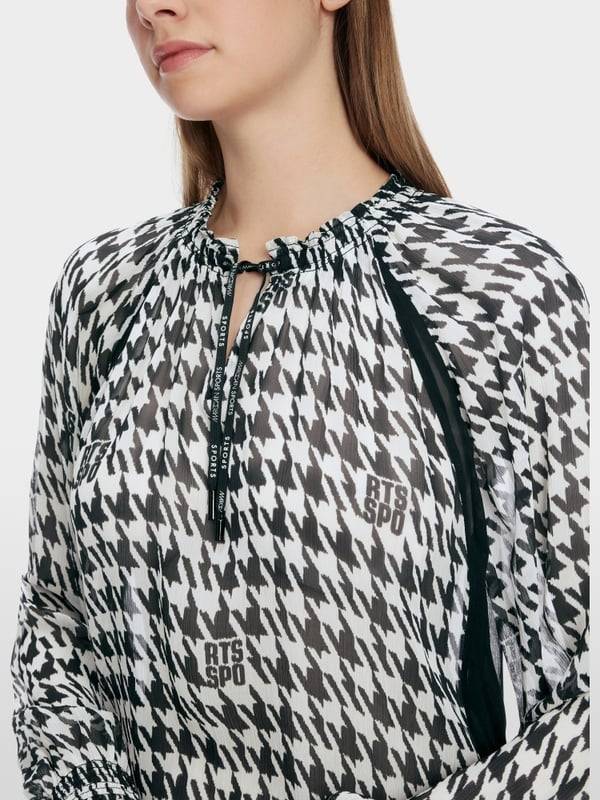 Marc Cain Schlupf-Bluse mit Chickcheck-Dessin Speichern exportieren