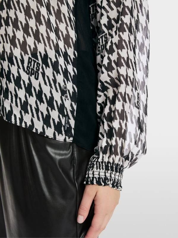 Marc Cain Schlupf-Bluse mit Chickcheck-Dessin Speichern exportieren