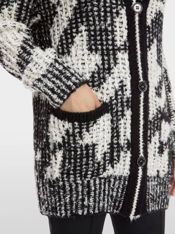 Marc Cain Chickcheck-Cardigan Knitted in Germany Black Friday Preise