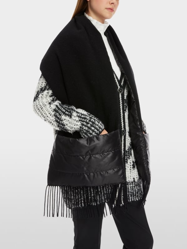 Marc Cain Padded Woll-Cape zum Wenden Fabrik Onlineshop