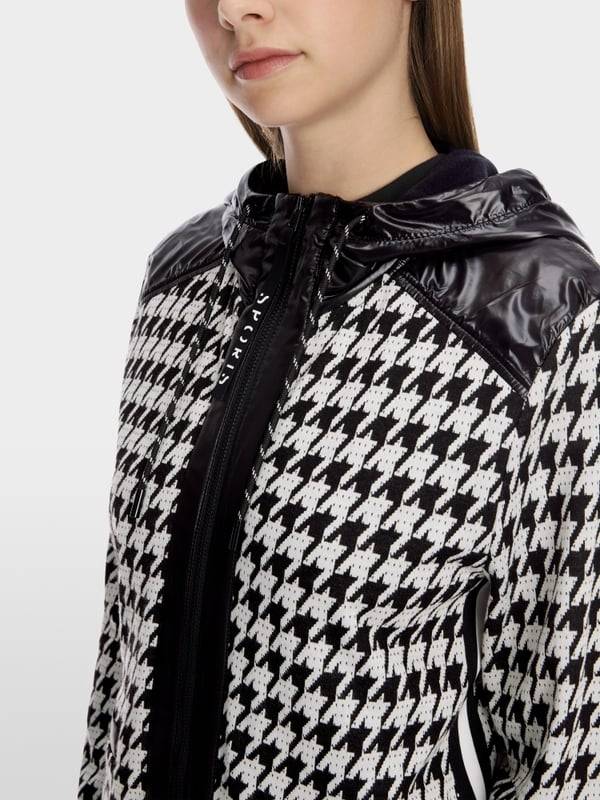 Marc Cain Chickcheck-Jacke mit Kapuze Begrenztes Angebot