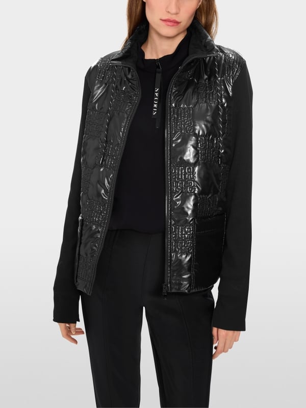 Marc Cain Wattierte Jacke mit gestepptem Oberstoff Preisnachlass