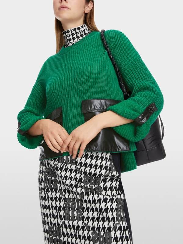 Marc Cain Shiny Patches Sweater Knitted in Germany Lagerräumung