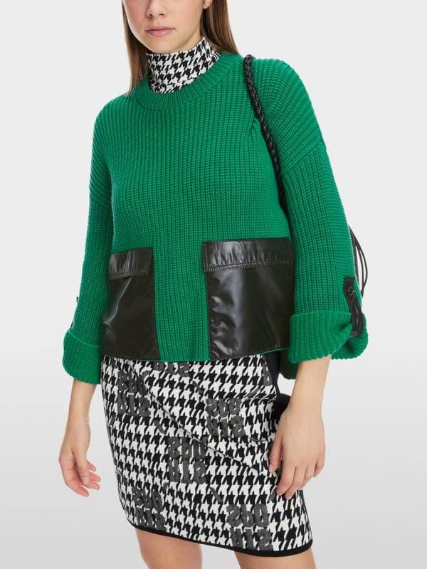 Marc Cain Shiny Patches Sweater Knitted in Germany Lagerräumung