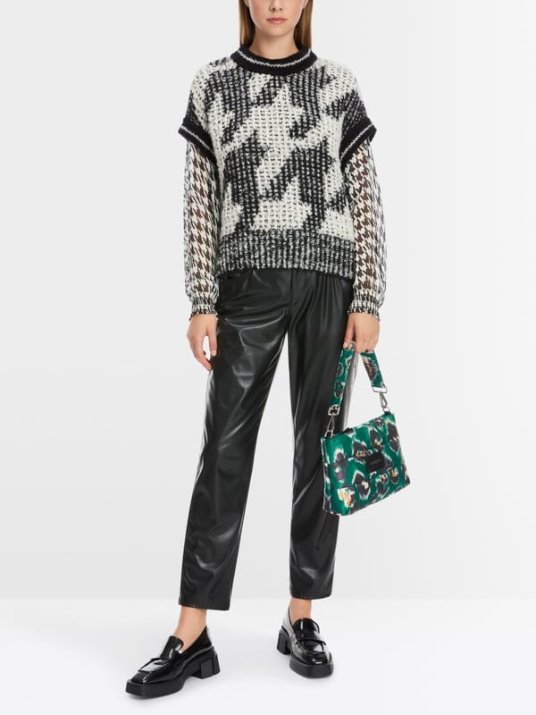 Marc Cain Chickcheck-Pullunder Knitted in Germany Große Rabatte