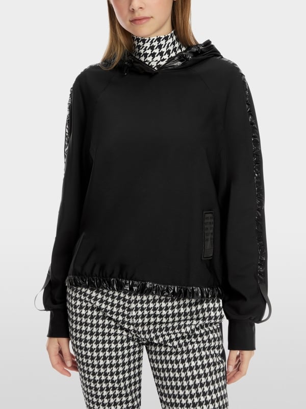 Marc Cain Kapuzen-Sweatshirt mit Vario-Ärmeln Räumungsverkauf
