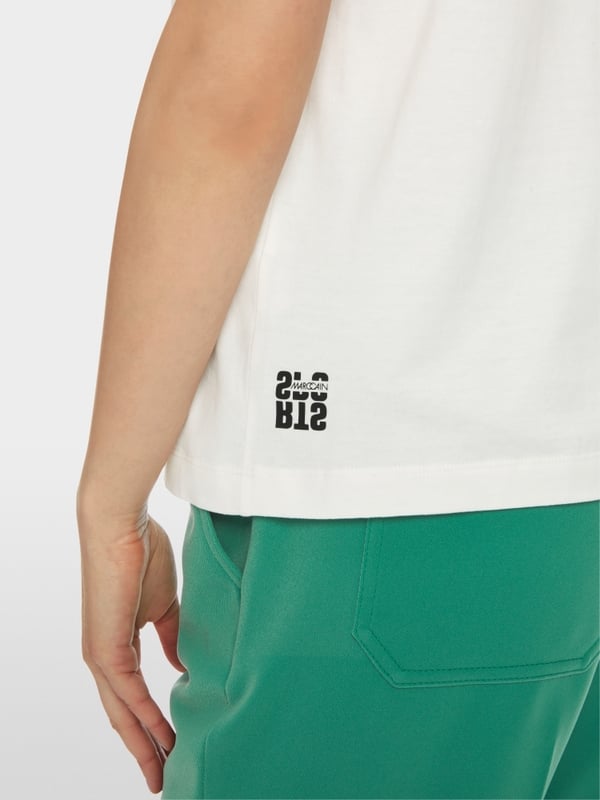 Marc Cain T-Shirt mit platziertem Chickcheck Tägliche Deals