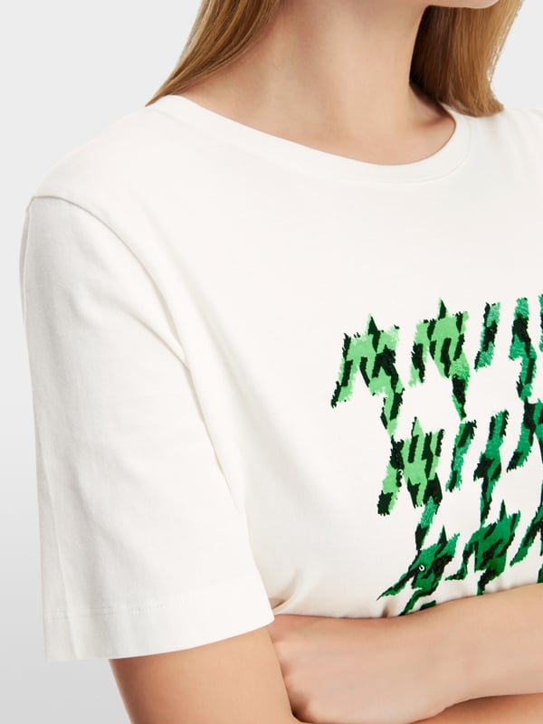 Marc Cain T-Shirt mit platziertem Chickcheck Tägliche Deals