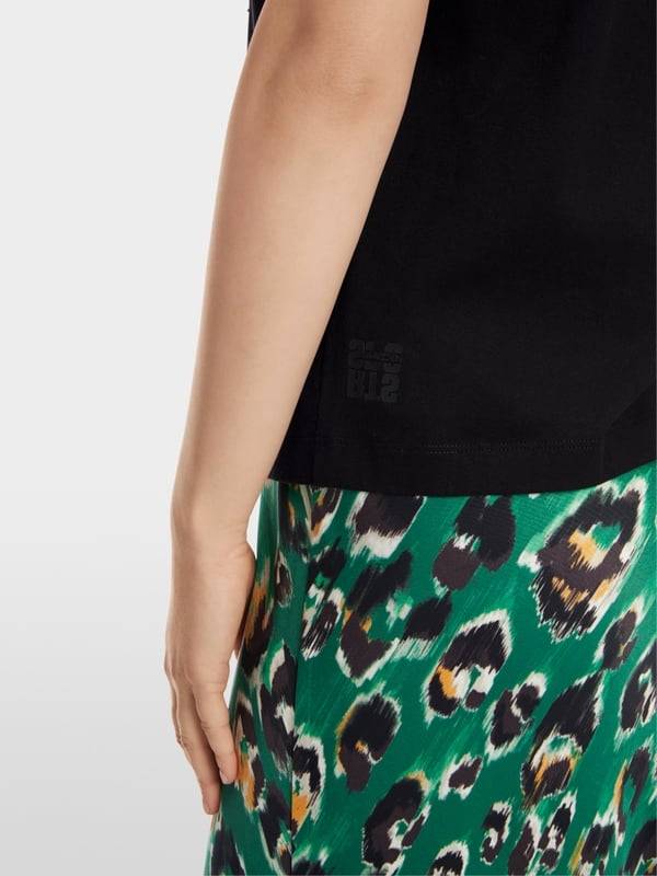 Marc Cain T-Shirt mit platziertem Chickcheck Sonderangebote