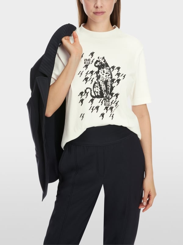 Marc Cain T-Shirt mit Leo-Print Super Sparpreis