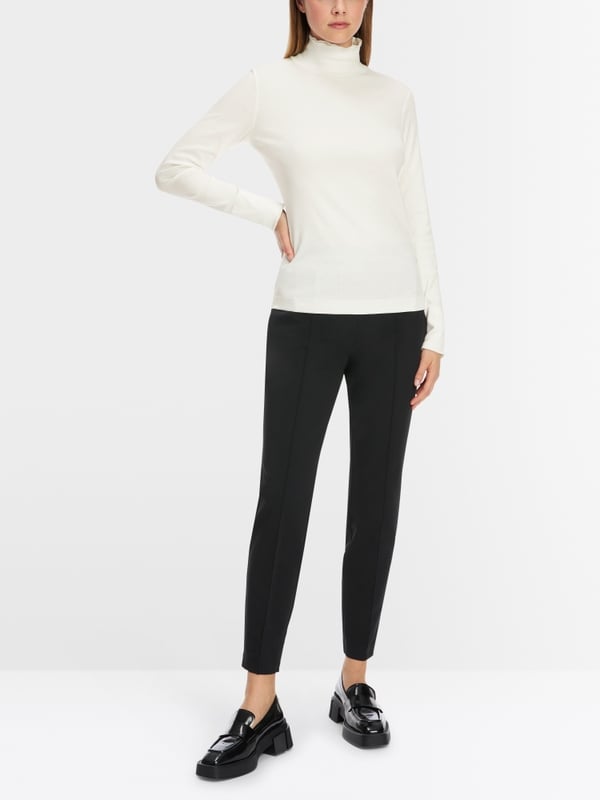 Marc Cain T-Shirt mit offenkantigem Mock-Neck Wochenangebot