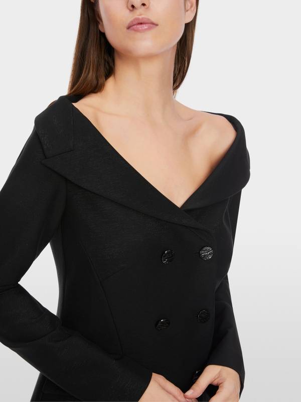 Marc Cain Dezent schimmernder Off-Shoulder-Blazer Outlet