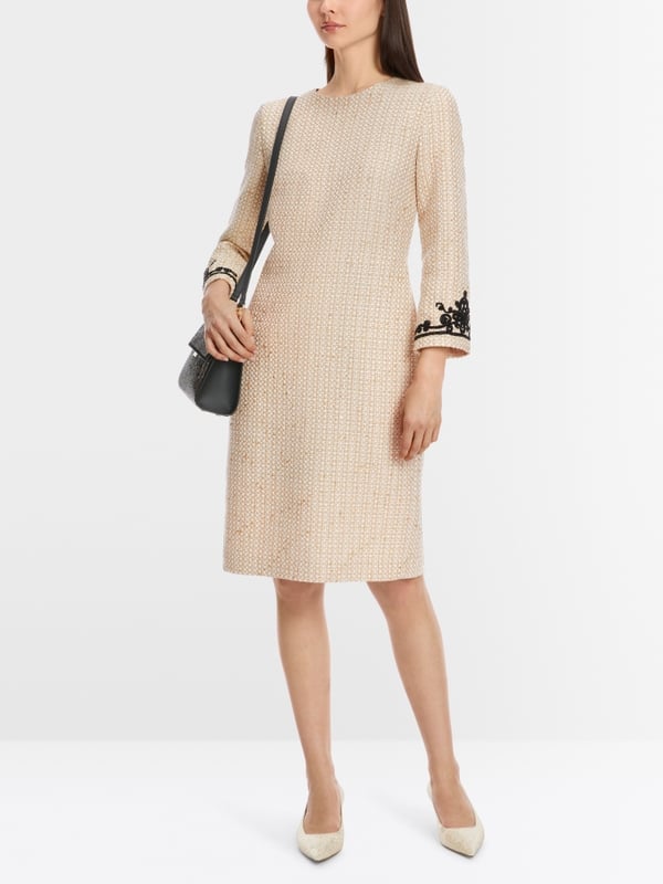 Marc Cain Glitzerndes Kleid mit Stickerei Schlussverkauf