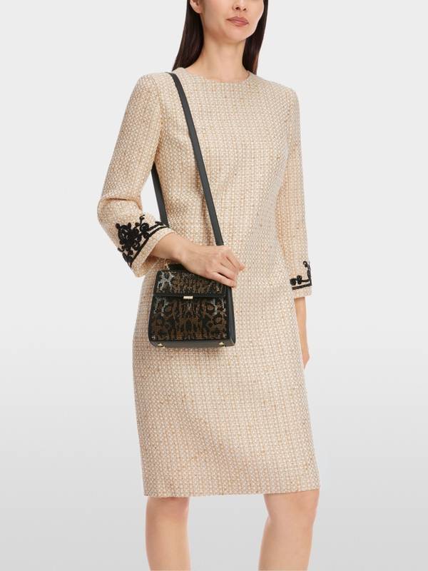 Marc Cain Glitzerndes Kleid mit Stickerei Schlussverkauf