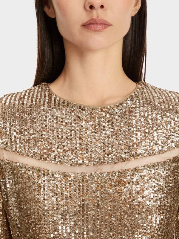 Marc Cain Langes Pailletten-Kleid Kostenloser Versand
