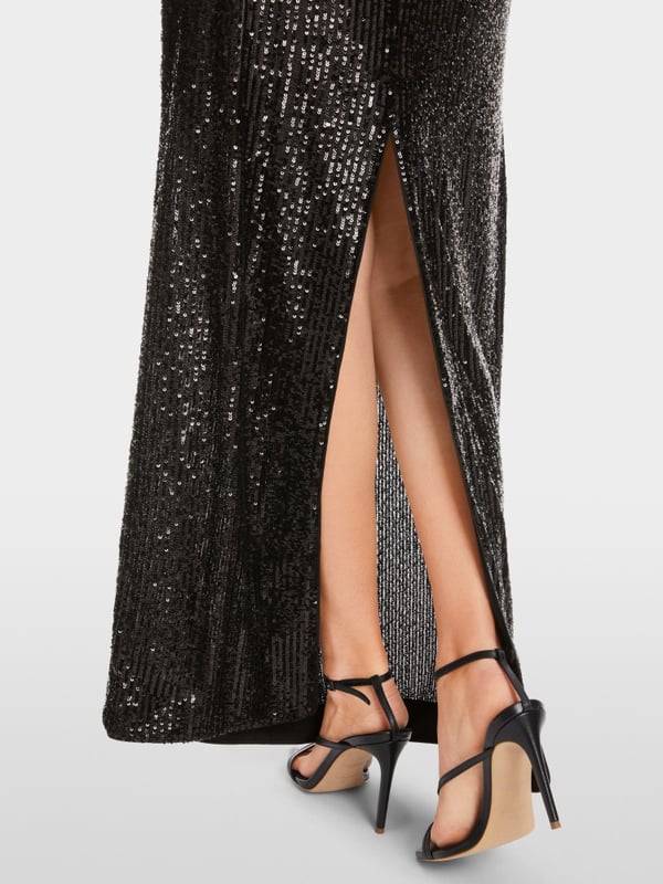 Marc Cain Langes Pailletten-Kleid Begrenztes Angebot