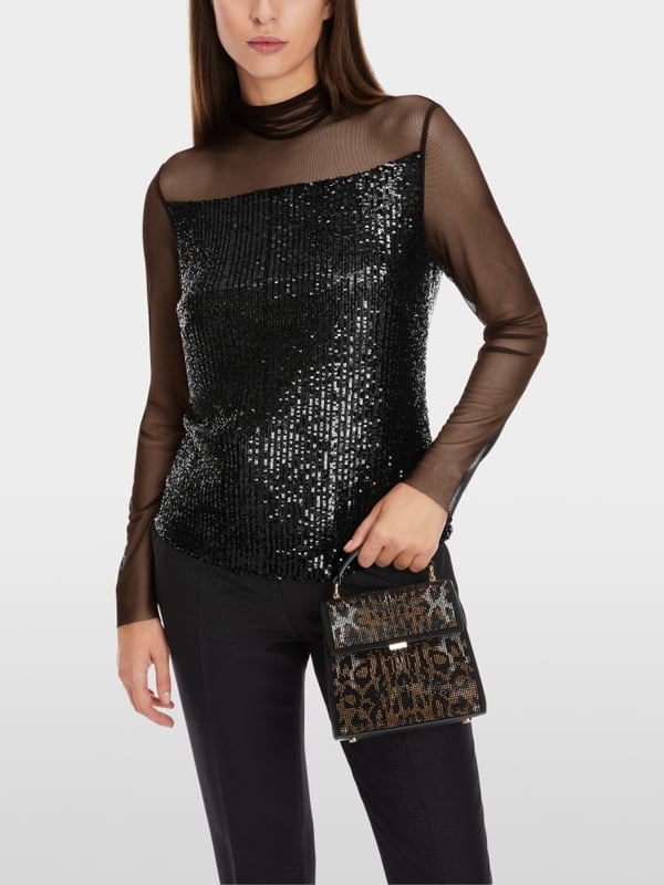 Marc Cain Schlupf-Bluse mit Pailletten Preisnachlass