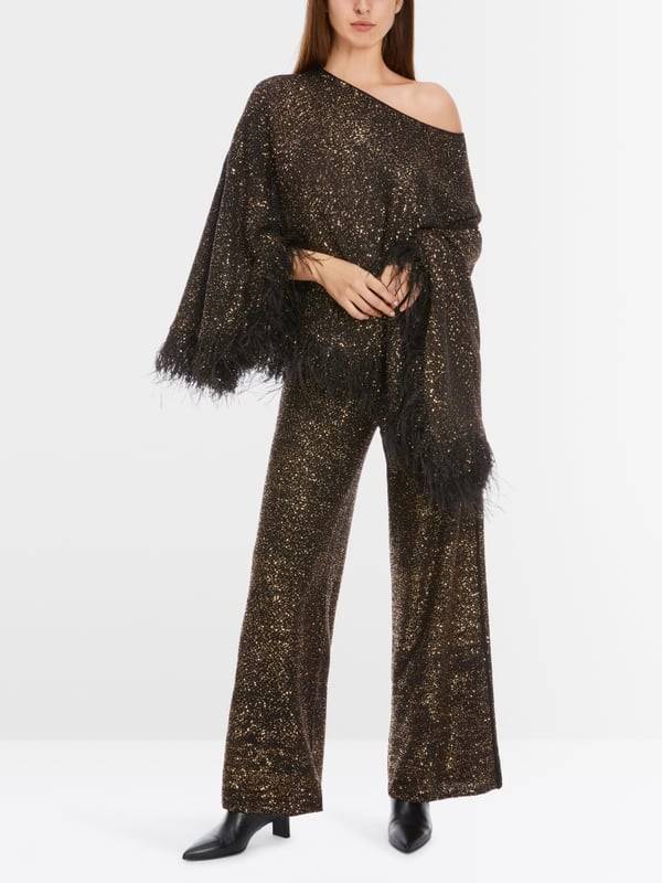 Marc Cain Poncho mit Straußenfedern Weihnachtsangebot