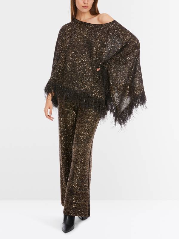 Marc Cain Poncho mit Straußenfedern Weihnachtsangebot