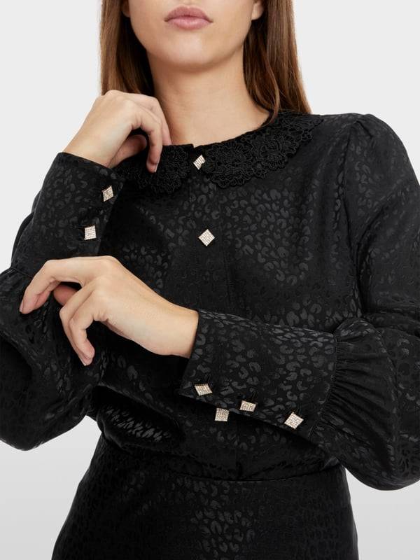 Marc Cain Bluse im Leo-Jacquard Jubiläumsangebot
