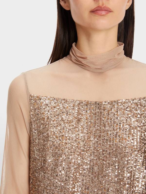 Marc Cain Schlupf-Bluse mit Pailletten Heißer Verkauf