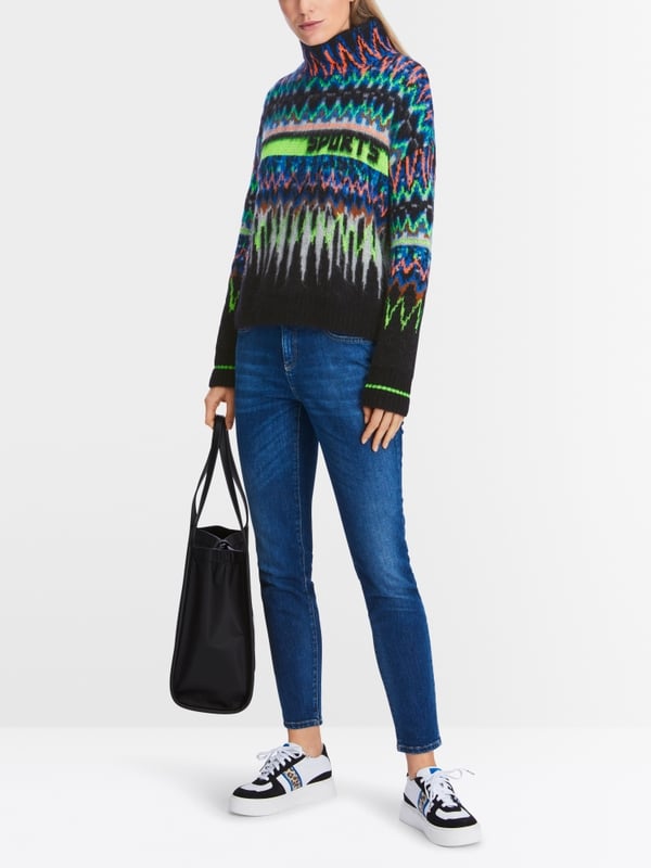Marc Cain Jacquard-Sweater Knitted in Germany Super Sparpreis