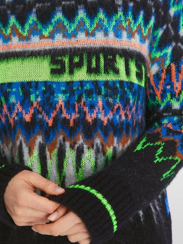 Marc Cain Jacquard-Sweater Knitted in Germany Super Sparpreis