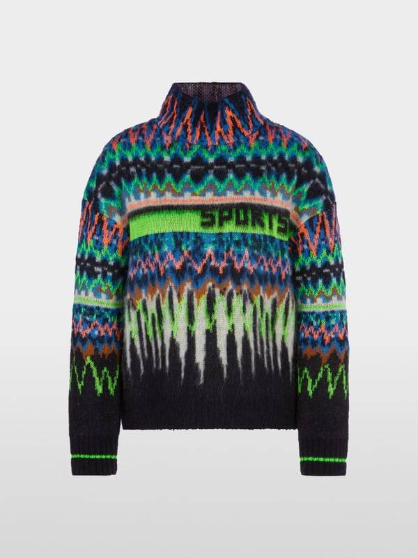 Marc Cain Jacquard-Sweater Knitted in Germany Super Sparpreis