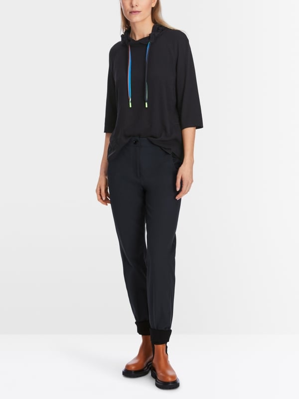 Marc Cain Raglanbluse mit Rüschendetail Kostenlose Rückgabe